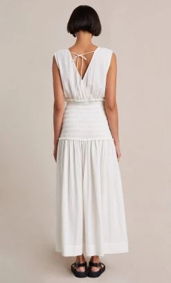 Bec&Bridge Dresses ALEAH SHIRRED DRESS - IVORY