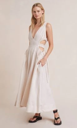 Bec&Bridge NOELLE V DRESS - NATURAL Dresses