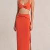 Bec&Bridge CLOVER CROP TOP - FLAME Tops
