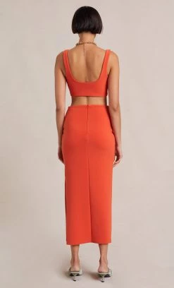 Bec&Bridge CLOVER MIDI SKIRT - FLAME