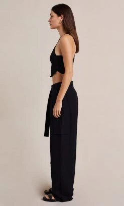 Bec&Bridge VERONICA EDGE KNIT BRA TOP - BLACK Tops