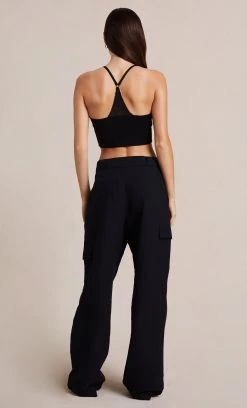 Bec&Bridge VERONICA EDGE KNIT BRA TOP - BLACK Tops