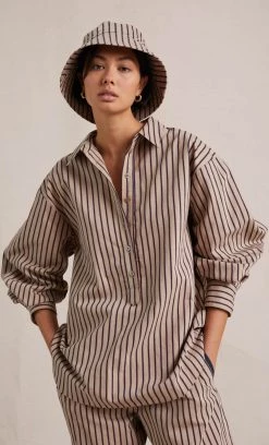 Bec&Bridge LEROY SHIRT - STRIPE NEW