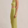Bec&Bridge Bottoms PLISSE MIDI SKIRT - PISTACHIO