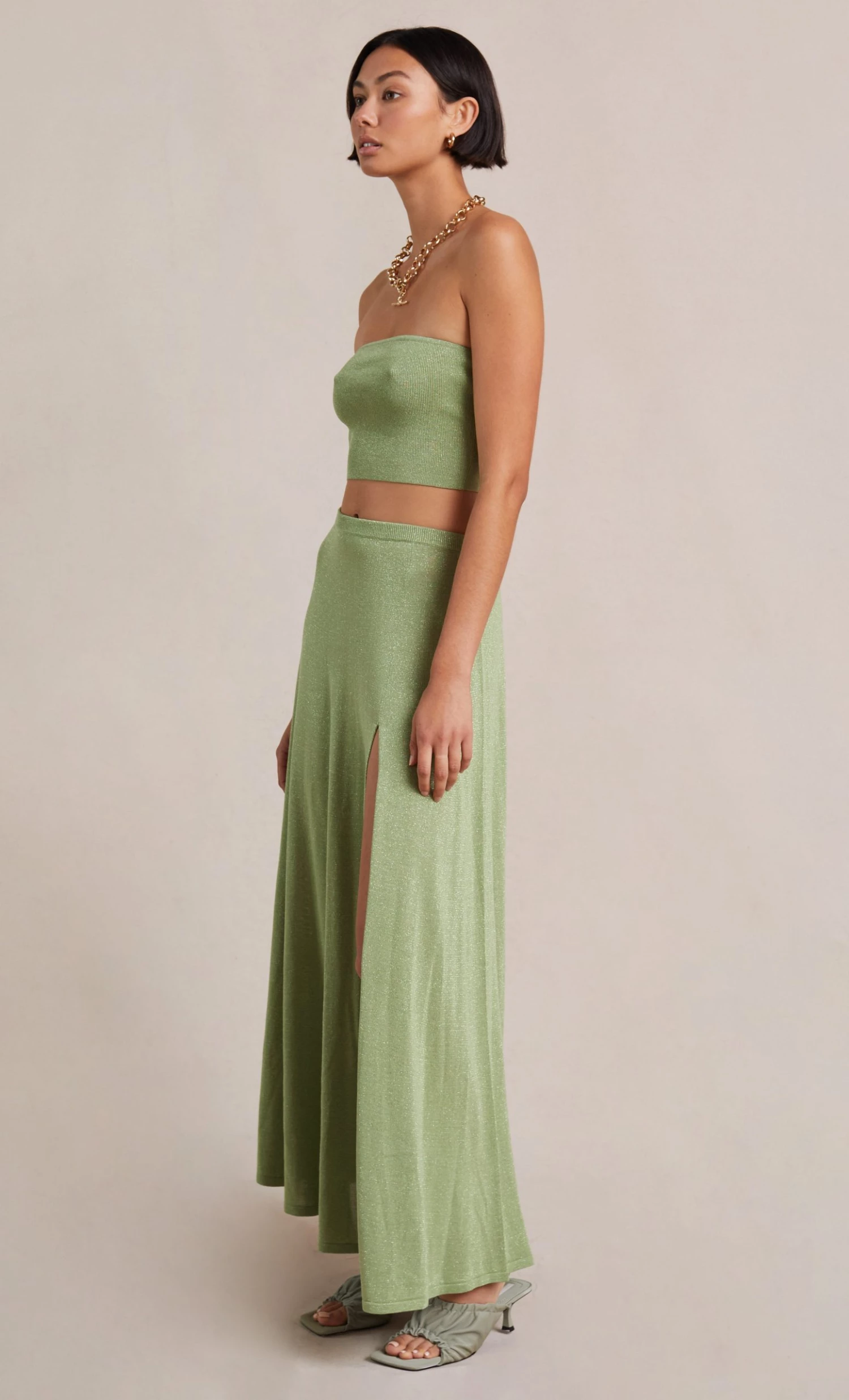 Bec&Bridge INDYA KNIT MAXI SKIRT - PISTACHIO Bottoms 1 Bec&Bridge INDYA KNIT MAXI SKIRT - PISTACHIO Bottoms