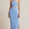 Bec&Bridge Dresses IRIS HALTER MIDI DRESS - MALIBU BLUE