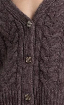 Bec&Bridge IRIS KNIT CARDIGAN - CHOC MARLE NEW