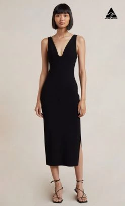 Bec&Bridge IRIS MIDI DRESS - BLACK