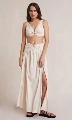 Bec&Bridge JOELENE V CROP TOP - CREAM