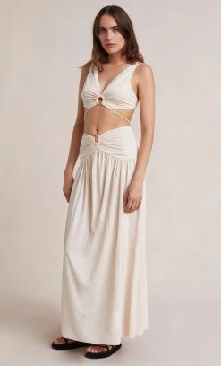 Bec&Bridge Bottoms JOELENE MAXI SKIRT - CREAM