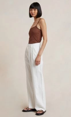 Bec&Bridge Tops KNIT SINGLET - BROWN