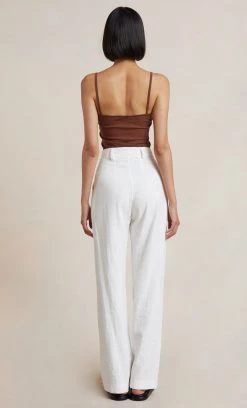 Bec&Bridge Tops KNIT SINGLET - BROWN