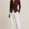 Bec&Bridge Tops SYLVIA LONG SLEEVE TOP - CHOCOLATE