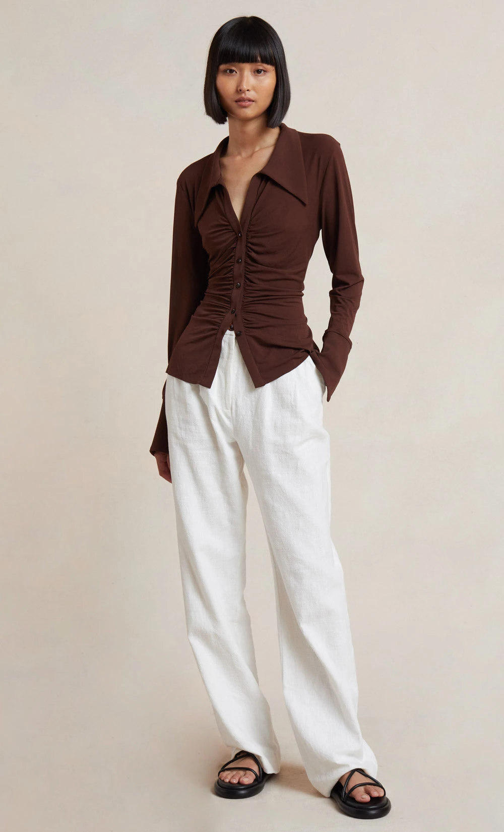 Bec&Bridge Tops SYLVIA LONG SLEEVE TOP - CHOCOLATE 1 Bec&Bridge Tops SYLVIA LONG SLEEVE TOP - CHOCOLATE