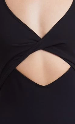 Bec&Bridge ALUNA TWIST ONE PIECE - BLACK