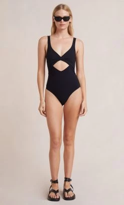 Bec&Bridge ALUNA TWIST ONE PIECE - BLACK