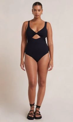 Bec&Bridge ALUNA TWIST ONE PIECE - BLACK