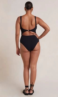 Bec&Bridge ALUNA TWIST ONE PIECE - BLACK