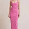 Bec&Bridge NEW KARINA TUCK MIDI DRESS - PINK