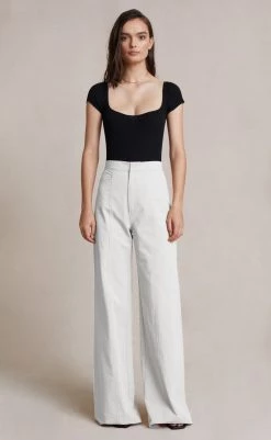 Bec&Bridge SEDONA WIDE LEG PANT - WHITE Bottoms