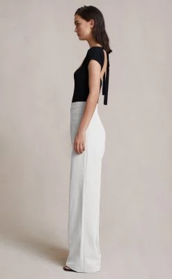 Bec&Bridge SEDONA WIDE LEG PANT - WHITE Bottoms