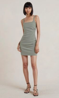 Bec&Bridge KARINA SQUARE NECK MINI DRESS - SAGE NEW