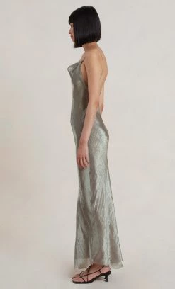 Bec&Bridge FLEUR MAXI DRESS - IRRIDESCENT SILVER