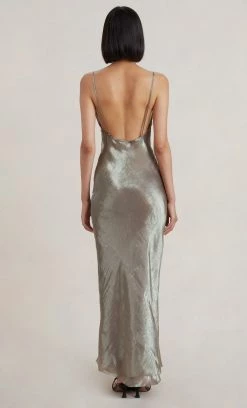 Bec&Bridge FLEUR MAXI DRESS - IRRIDESCENT SILVER