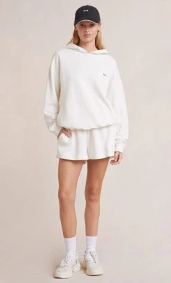 Bec&Bridge SERENA ORGANIC TRACK SHORTS - IVORY