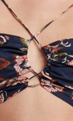 Bec&Bridge LORI LACE UP TOP - PRINT