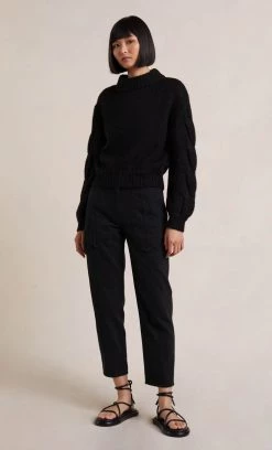 Bec&Bridge CELESTE KNIT JUMPER - BLACK Tops