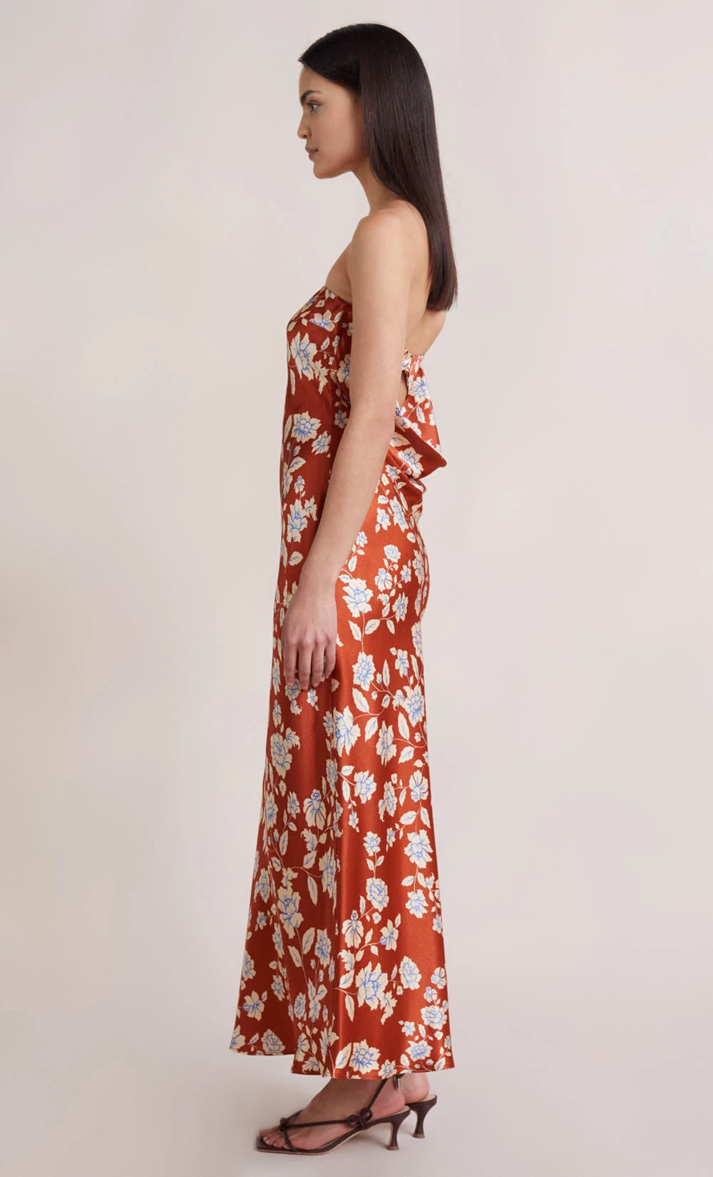Bec&Bridge BLOSSOM STRAPLESS MAXI DRESS - RUST PRINT 4 Bec&Bridge BLOSSOM STRAPLESS MAXI DRESS - RUST PRINT