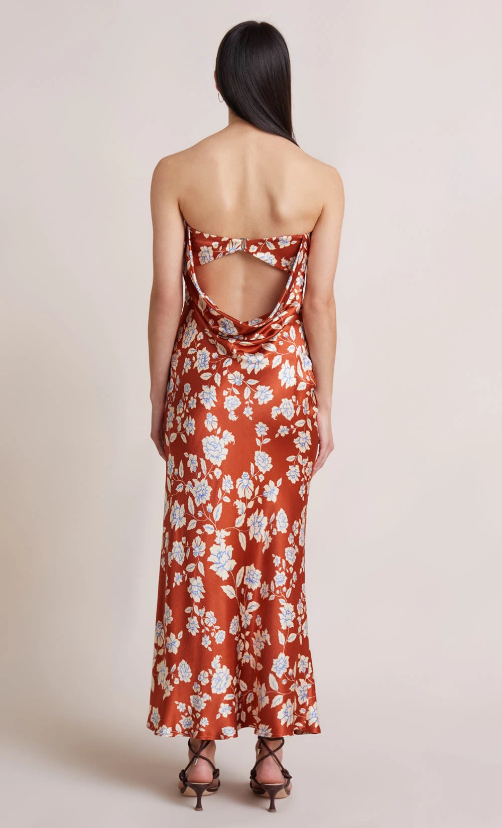 Bec&Bridge BLOSSOM STRAPLESS MAXI DRESS - RUST PRINT 2 Bec&Bridge BLOSSOM STRAPLESS MAXI DRESS - RUST PRINT