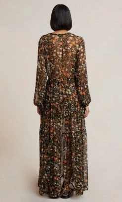 Bec&Bridge Dresses NIGHTSHADE LONG SLEEVE MAXI DRESS - PRINT