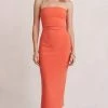Bec&Bridge CECILY MIDI DRESS - BLOOD ORANGE