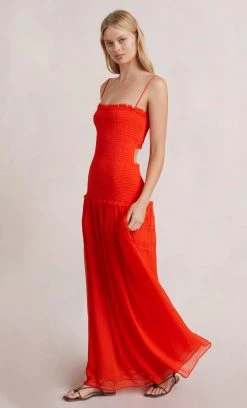 Bec&Bridge CHARLOTTE CUT OUT MAXI DRESS - FLAME NEW