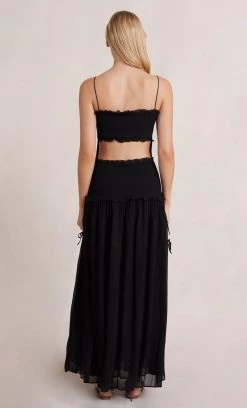 Bec&Bridge Dresses CHARLOTTE CUT OUT MAXI DRESS - BLACK