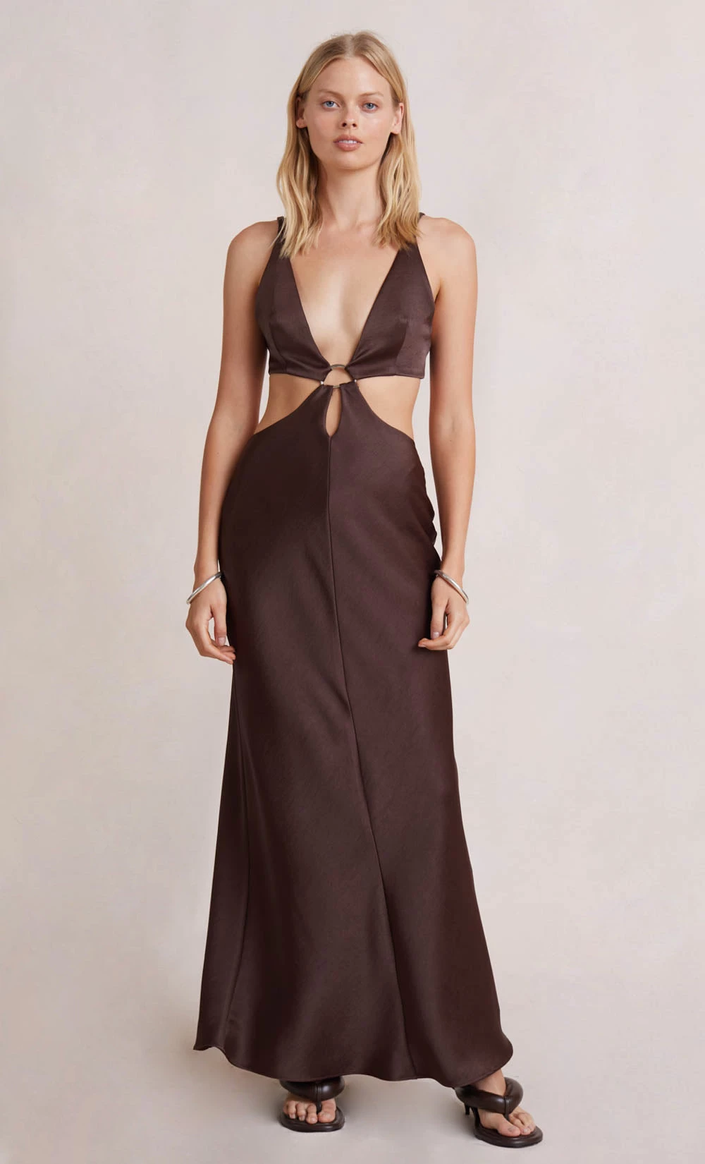 Bec&Bridge NEW FELIX V MAXI DRESS - CHOCOLATE 1 Bec&Bridge NEW FELIX V MAXI DRESS - CHOCOLATE