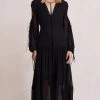 Bec&Bridge Dresses CHARLOTTE LONG SLEEVE MAXI DRESS - BLACK