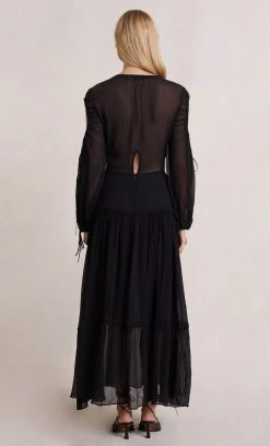 Bec&Bridge Dresses CHARLOTTE LONG SLEEVE MAXI DRESS - BLACK
