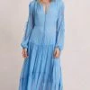 Bec&Bridge NEW CHARLOTTE LONG SLEEVE MAXI DRESS - SKY BLUE