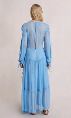 Bec&Bridge NEW CHARLOTTE LONG SLEEVE MAXI DRESS - SKY BLUE