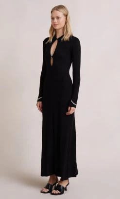 Bec&Bridge MICKEY KNIT LONG SLEEVE MAXI - BLACK NEW