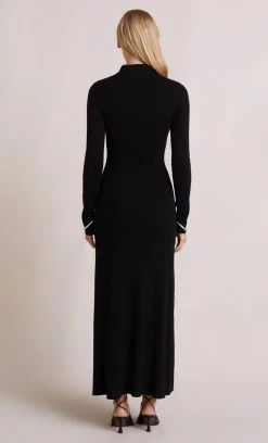 Bec&Bridge MICKEY KNIT LONG SLEEVE MAXI - BLACK NEW