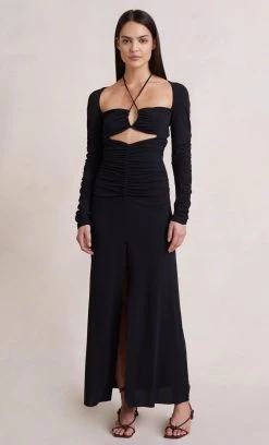 Bec&Bridge ADALINE LONG SLEEVE MAXI DRESS - BLACK