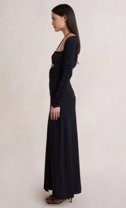 Bec&Bridge ADALINE LONG SLEEVE MAXI DRESS - BLACK