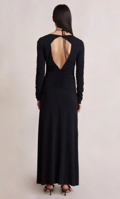 Bec&Bridge ADALINE LONG SLEEVE MAXI DRESS - BLACK