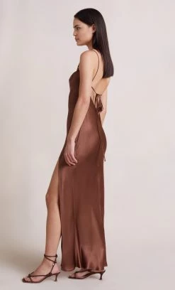 Bec&Bridge ANNIKA COWL MAXI DRESS - CHOCOLATE NEW