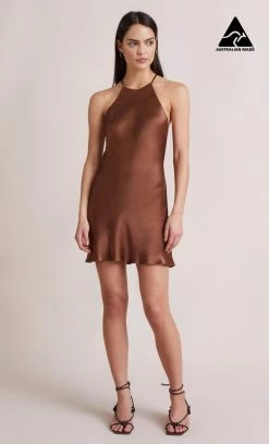 Bec&Bridge ANNIKA MINI DRESS - CHOCOLATE