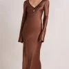 Bec&Bridge ANNIKA LONG SLEEVE MAXI DRESS - CHOCOLATE